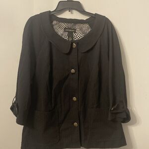 Lane Bryant Blazer Jacket Women's Plus Size 26 3/4 Sleeves Black